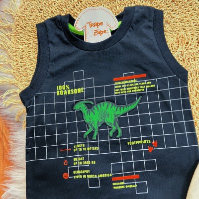 Conj. Regata 100% Roar e Bermuda em Linho - Preto e Areia 